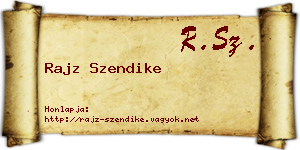 Rajz Szendike névjegykártya
